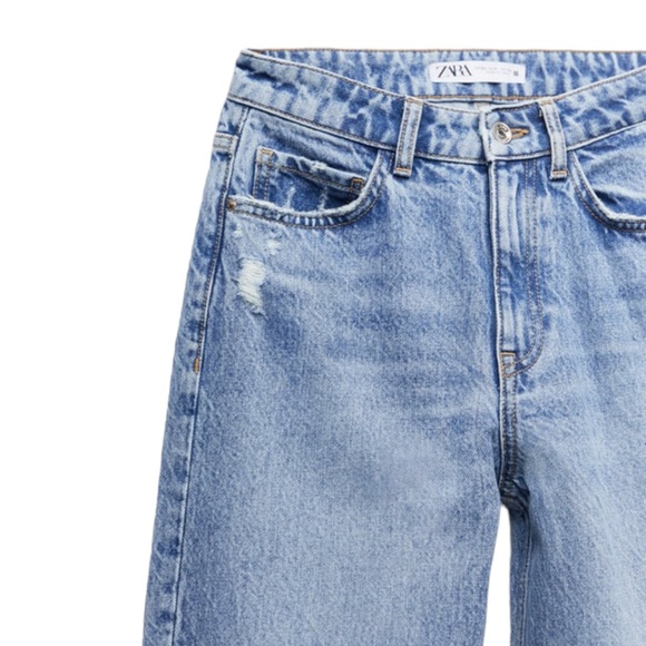 ZARA | Blue | Z1975 MID RISE STRAIGHT LONG LENGTH - Picture 4 of 13